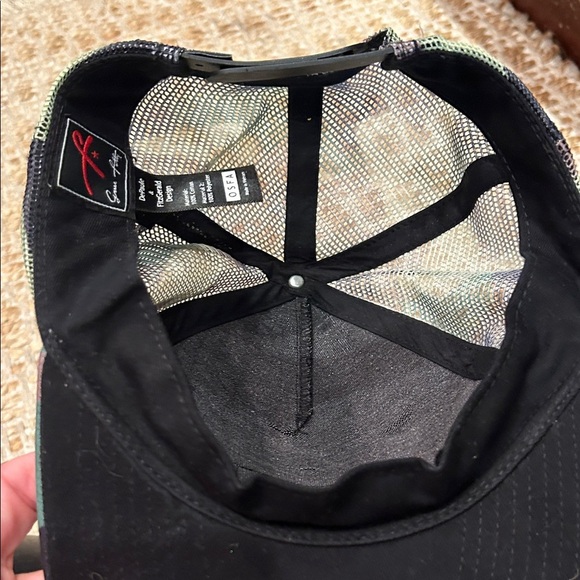 Grace Folly Camo Trucker Hat with Black Patch - Picture 8 of 9